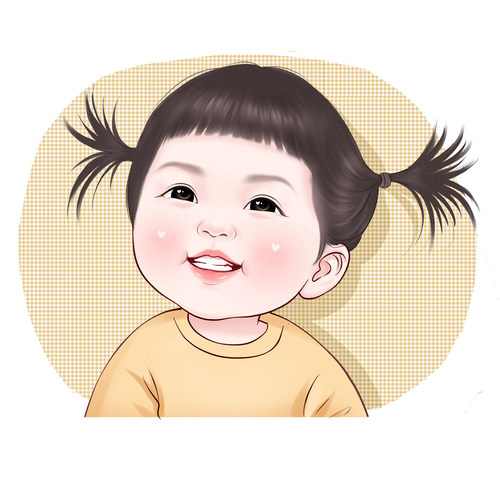 q版手绘头像定制设计卡通写实v头