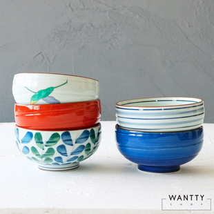 有田烧 五彩绘变 米饭碗 现货 五入礼盒装 进口 料理小钵 日本原装