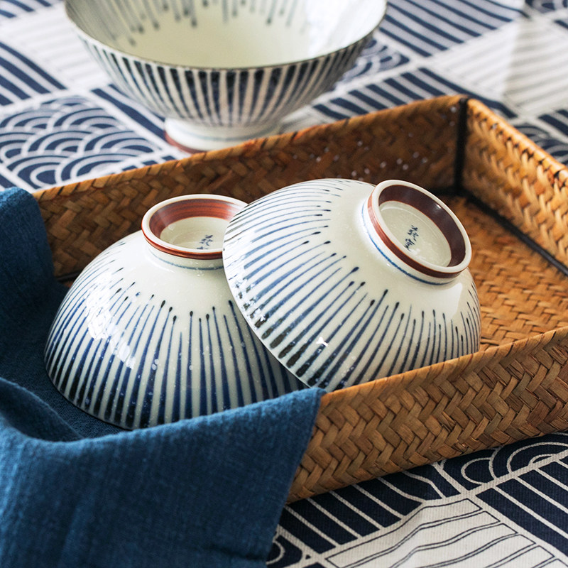 美浓烧十草早餐日式风陶瓷米饭碗