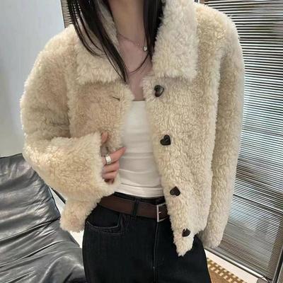 皮草外套短款加厚暖呼呼羊羔毛