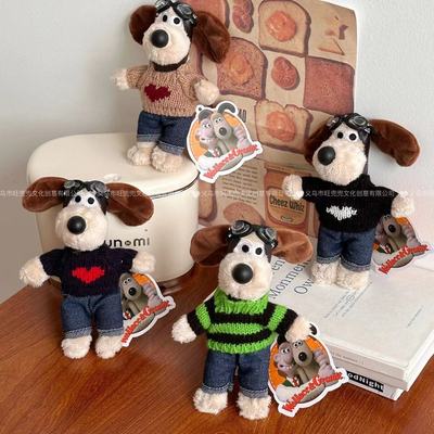 英国正版掌门狗Gromit飞行员超级无敌穿衣掌门狗玩偶包包挂件