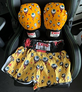 你瞅啥 泰国进口 YOKKAO  真皮牛皮格斗散打泰拳拳套 男女短裤