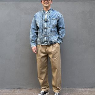 Jacket新中式 Ben Denim Buckle 盘扣多口袋赤耳牛仔外套男 Steven