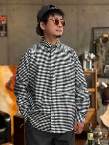 BREAD DENIM日系纯棉千鸟格衬衫百搭cityboy极简风休闲宽松衬衫男