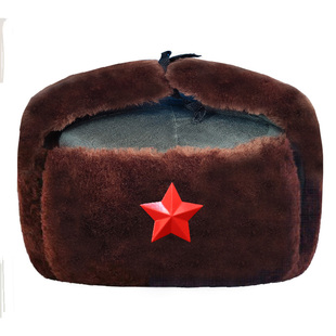 热卖冬季雷锋帽保安棉帽加厚加绒护耳执勤站岗保暖物业东北防寒帽