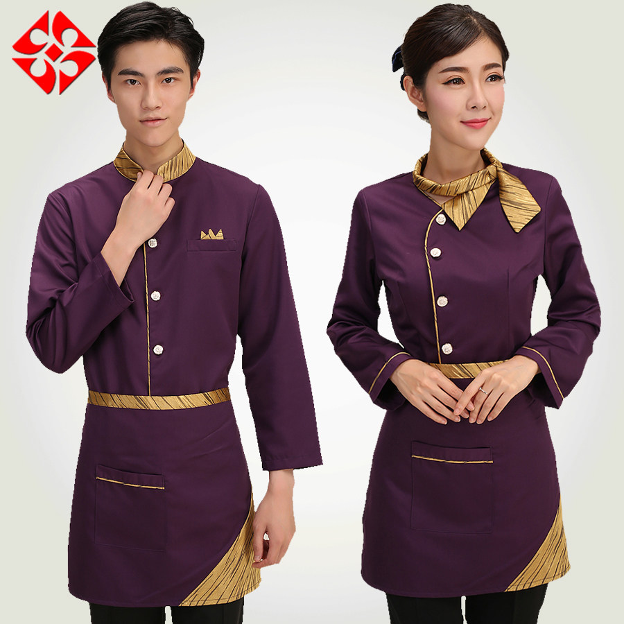 酒店工作服秋冬装女餐饮火锅店服务员工作服长袖饭店传菜工作服男