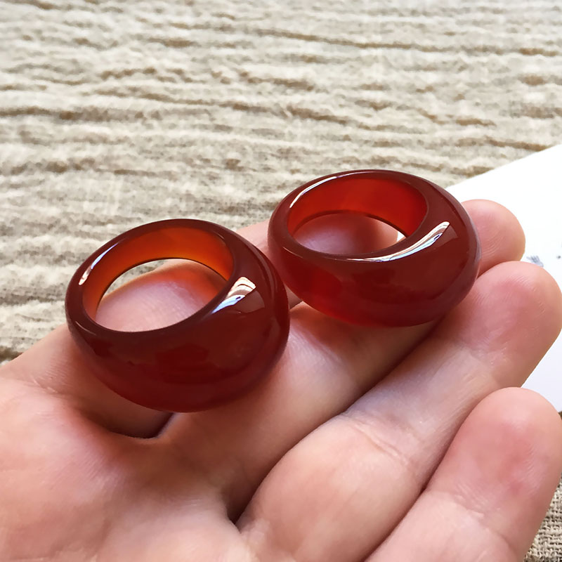 红玛瑙戒指男女款食指