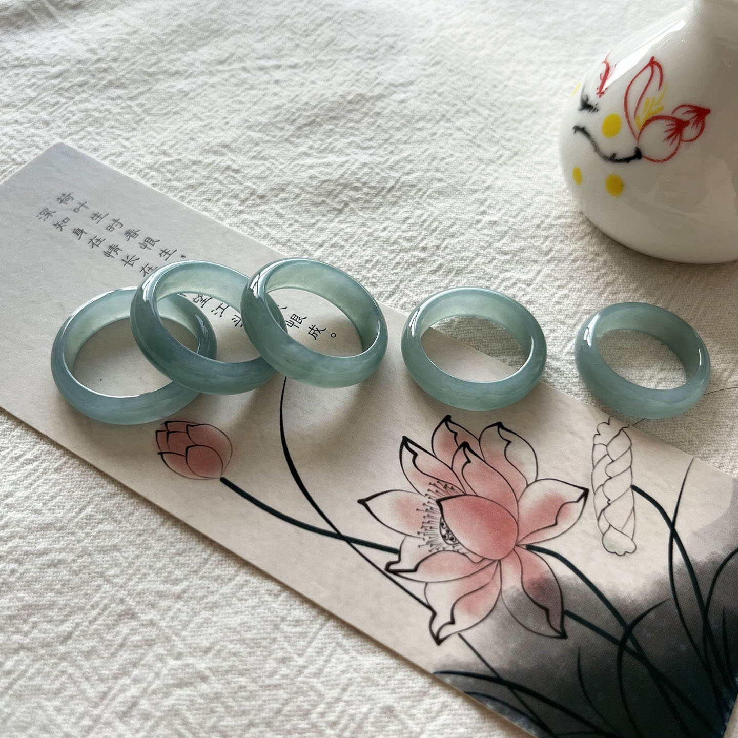 天然翡翠A货 正品指环戒圈老坑起胶戒指时尚宽版情侣闺蜜简约高级