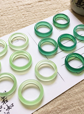 其他男女玉髓时尚戒指戒指