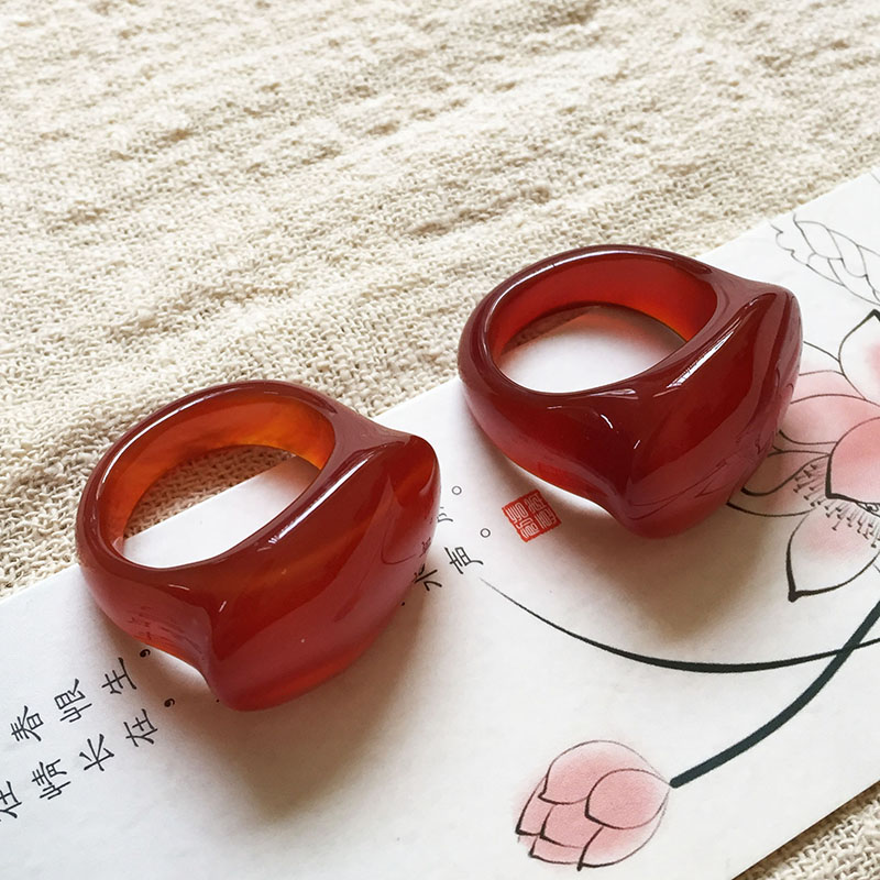 其他男女玉髓复古扳指