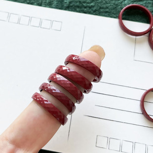 高纯度真品朱砂好运戒指 男女款素圈幸运指环戒圈本命年生日礼物