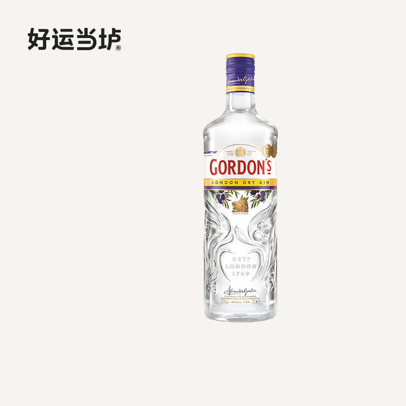 【哥顿】金酒Gordons杜松子金酒琴酒基酒金汤力伦敦干味750ml