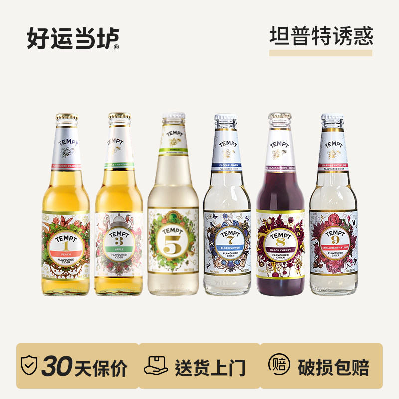 【坦普特诱惑】7号接骨木啤酒1号3号5号8号9号330ml 国产西打酒