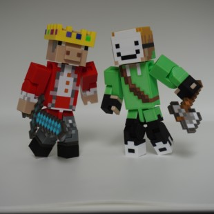 MC我 世界人仔手办周边SMP松饼小队Dream乔治猪神多关节模型