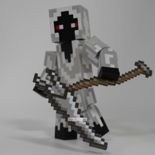 MC我的世界人仔手办史蒂夫实体303末影女王him玩具可动模型带武器