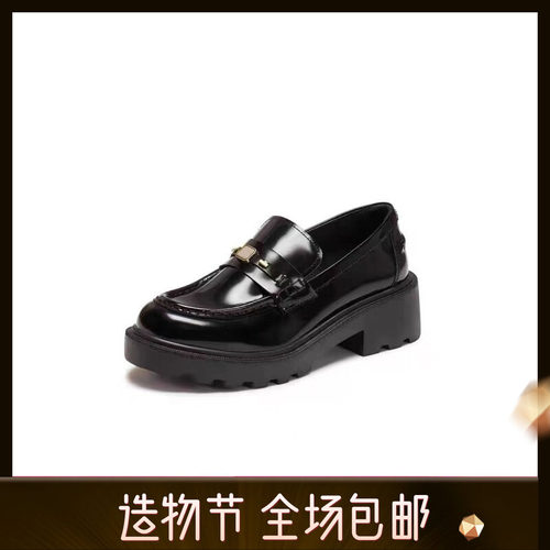 商场同款2026春新款秋叶伯爵英伦风乐福鞋小皮鞋女鞋EGB60AA6