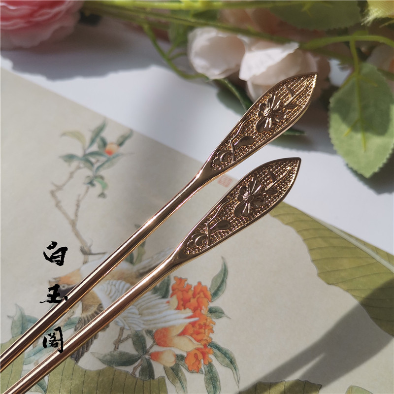 汉服配饰宋制明制简约发簪百搭日常国风复古簪子排簪保色小钗男女