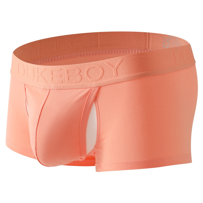 枪弹分离男士内裤中腰棉质平角内裤青少年太空舱透气双侧开口底裤