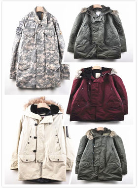 vintage古着帆布中长款野战服