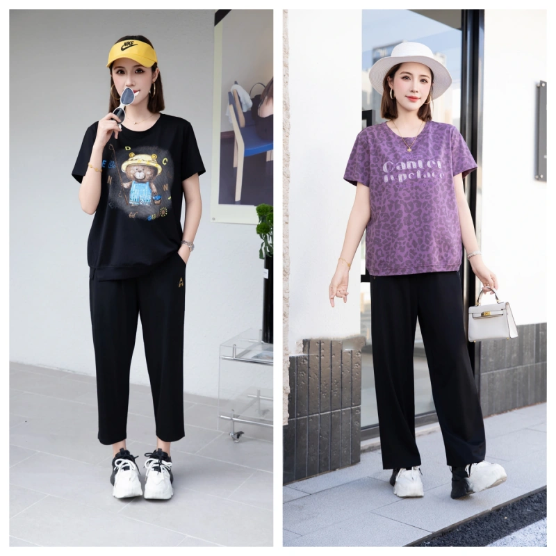 咔帕诺尔大码女夏季宽松短袖T恤