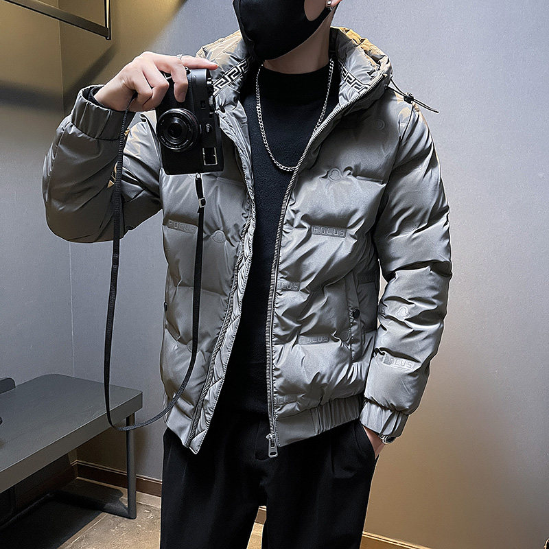 冬季社会小伙连帽压花羽绒服短款白鸭绒男外套YR655-P145控195,男装羽绒服,电商A400-1（原B352）