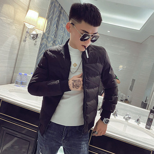 23冬季新款男纯色棉袄修身棒球领冬装外套棉服-1 MY11-P118 控158图片