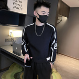 2024秋冬社会小伙痞帅个性拼色潮款长袖毛衣男1A827-P78控108，男装针织衫/毛衣，电商A400-1（原B352）