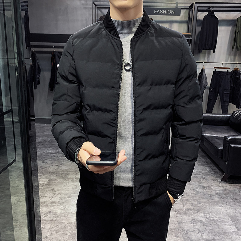 23冬季店主风新款纯色棉衣修身外套男棉袄-0MY11-P118控158,男装棉衣,电商A400-1（原B352）