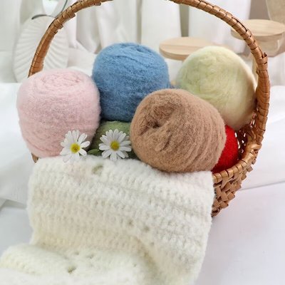 云朵绵绵手工diy编织钩针暖和牛奶编织围巾材料泡芙包包慕斯线团