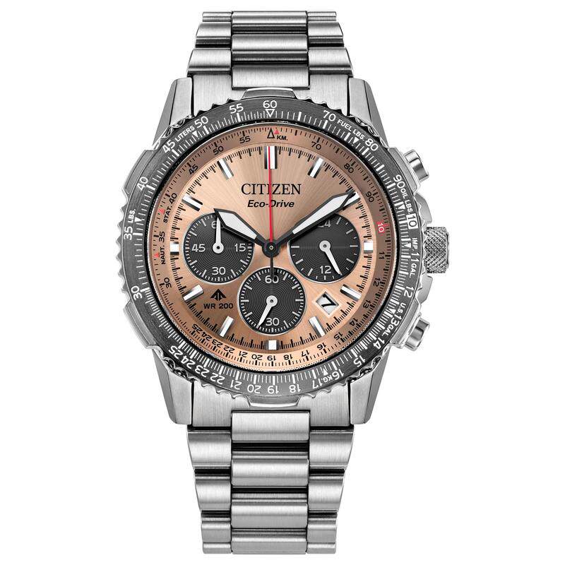 代购Citizen西铁城男士腕表计时夜光日期测速钢带防水金属