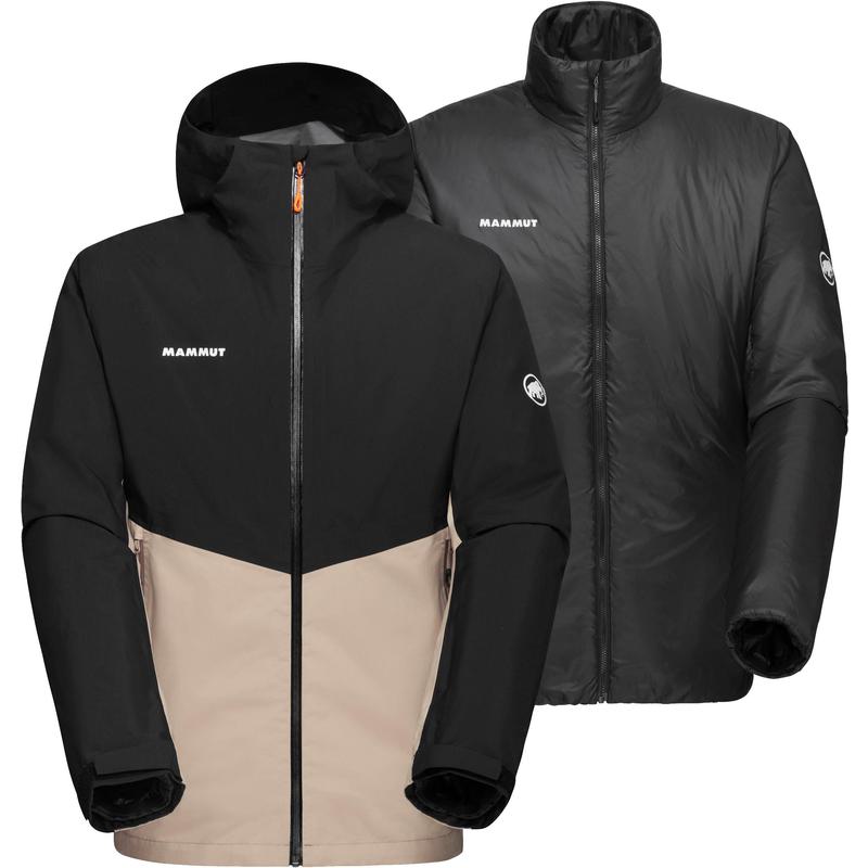 代购Mammut猛犸象男士冲锋衣防水防风保暖三合一外套连帽立领