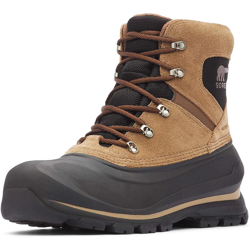代购SOREL男士雪地靴防水保暖防滑透气麂皮皮革纺织品鞋面橡胶鞋