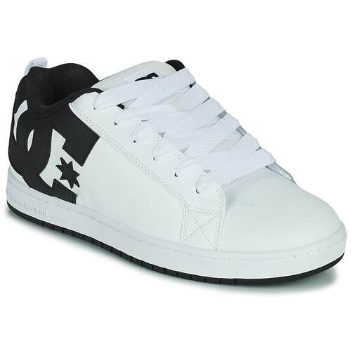 海外代购DC SHOES男士运动休闲鞋抓地力耐磨低帮黑白配色滑板
