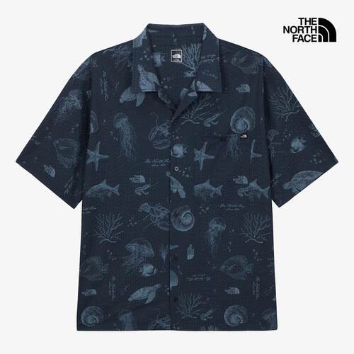 海外代购THE NORTH FACE/北面男士运动T恤透气吸汗短袖翻领