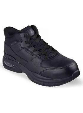 海外代购Skechers/斯凯奇男士板鞋防砸防滑低帮黑色通勤工装