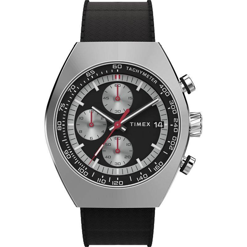 代购Timex天美时手表男腕表计时夜光日期显示防水钢壳橡胶带黑色
