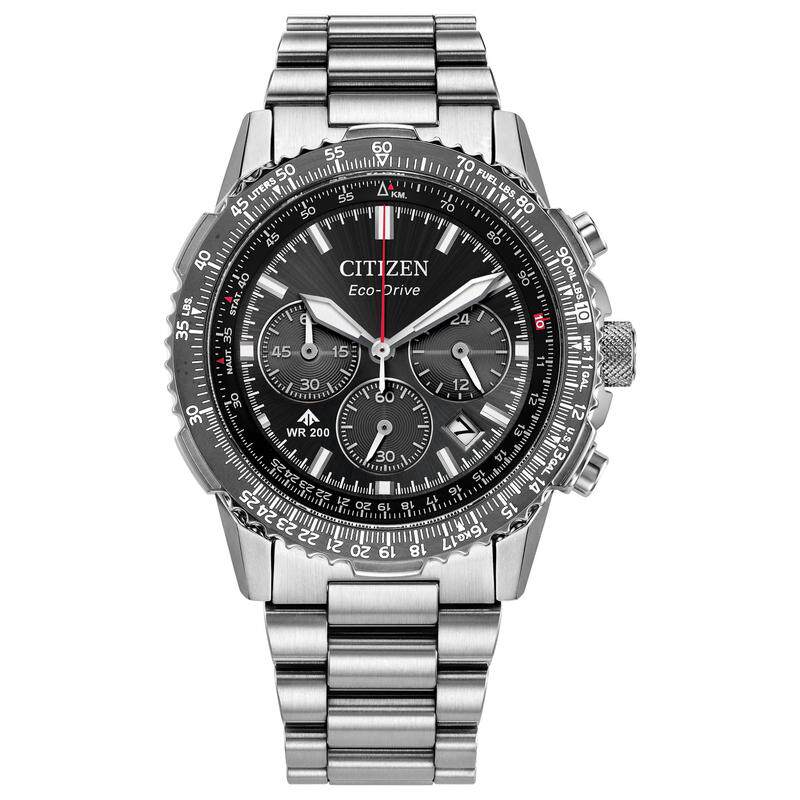 代购Citizen西铁城男士腕表计时夜光日期测速钢带防水金属钢壳