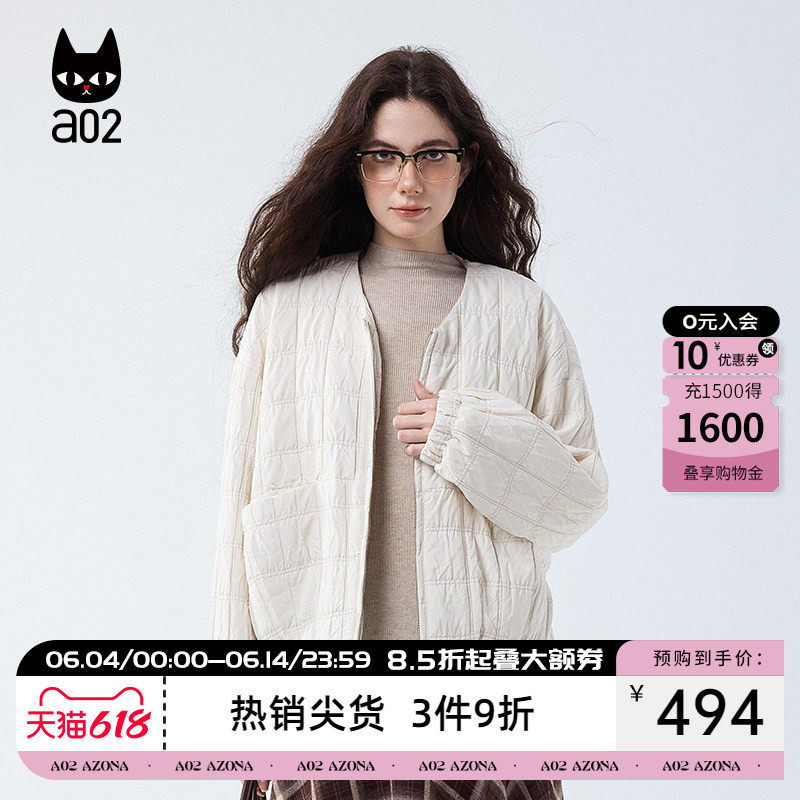 a02宽松短款夹棉棉服女2025新款冬季加厚保暖棉衣外套通勤穿搭