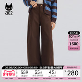 垂感长裤 a02宽松阔腿裤 气球裤 休闲弯刀裤 子女2025新款 冬季