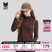 上衣冬装 a02长袖 冬季 修身 T恤女半高领拼接内搭打底衫 2025新款