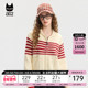 抗起球开衫 a02宽松条纹毛衣女2025新款 春秋厚款 外套氛围感穿搭