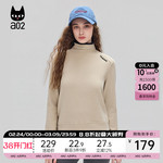 a02修身加绒加厚半高领长袖T恤女2025新款冬季保暖打底衫上衣冬装