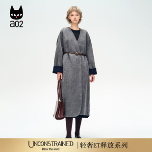 绵羊毛外套上衣冬装 a02 冬季 双面呢大衣女2025新款 ET释放系列