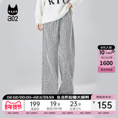 加绒保暖休闲裤 子女2025新款 冬季 a02宽松斜纹山本裤 阔腿长裤