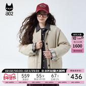 防跑棉保暖棉衣外套冬装 a02宽松加厚无领棉服女2025新款 冬季