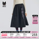 a02宽松高腰保暖毛呢半身裙女2025新款 冬季 加厚a字伞裙百搭裙子