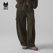 加厚长裤 a02 子女2025新款 冬季 ML麦麸系列 宽松灯芯绒阔腿裤