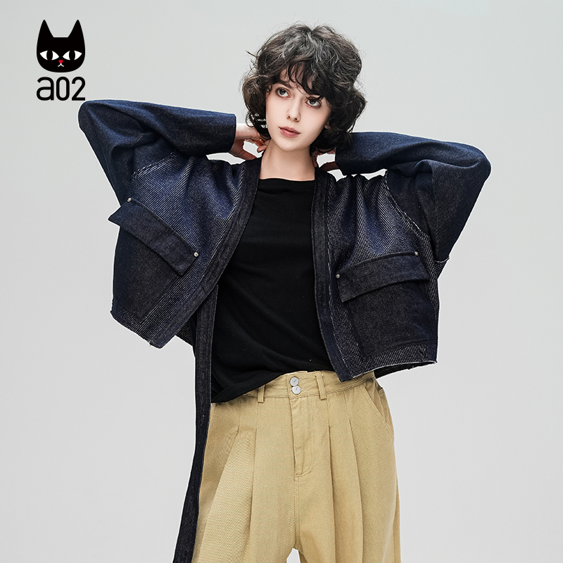 a02【ET自然系列】牛仔外套女装2025年新款春装休闲韩系慵懒风