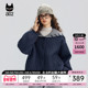 海军领设计感棉衣外套冬装 a02宽松加厚保暖棉服女2025新款 冬季