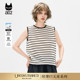 ET自然系列 黑白条纹背心女2025新款 夏季 a02 通勤穿搭无袖 上衣